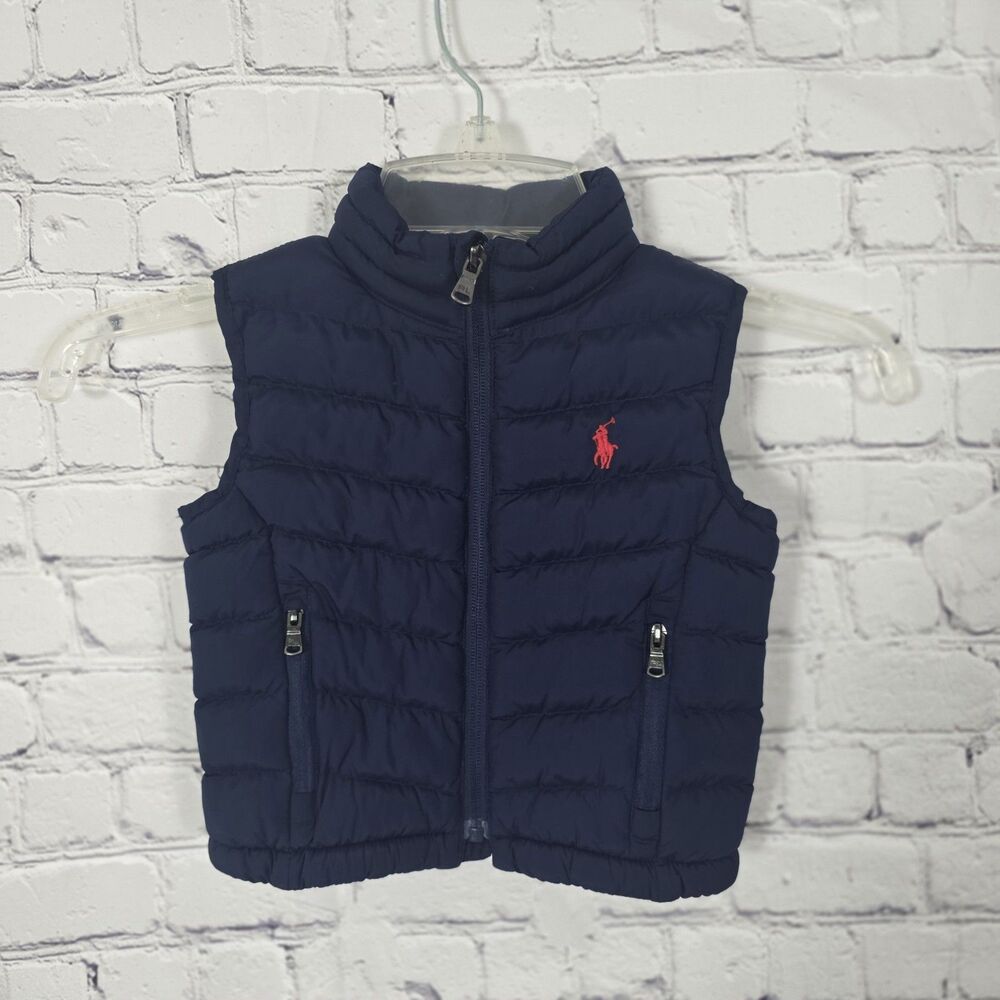 Ralph Lauren Unisex Infant 12 Months Navy Blue Vest Jacket